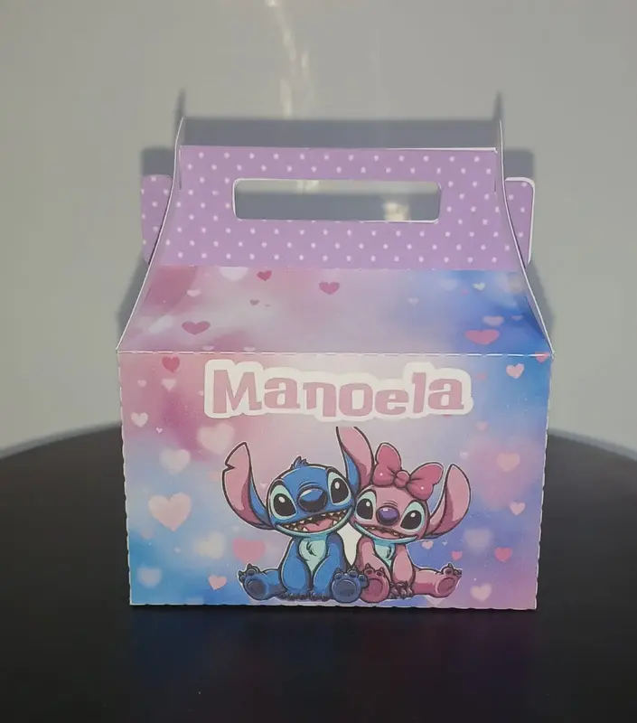 Caixa Lanchinho Stitch(sem laço)
